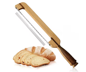 Couteau à pain en bois personnalisé 16,8 cm avec manche en bois ergonomique et housse de protection - Product Image 2