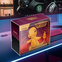 Boîte de protection anti-poussière ETB de 0,5 mm d'épaisseur, résistante aux rayures, en PET transparent, compatible PKMN, avec base autobloquante