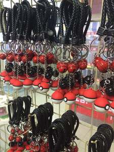 Vente chaude Populaire Dessin Animé Jouet LOGO Personnalisé Pokemoned Thème 3D Rouge Blanc Poke Ball En Caoutchouc En Plastique <span class=keywords><strong>Porte</strong></span>-<span class=keywords><strong>clés</strong></span> 25cm - Product Image 5