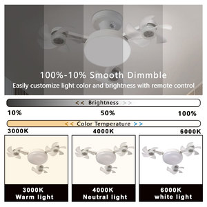 <span class=keywords><strong>Ventilateur</strong></span> de <span class=keywords><strong>plafond</strong></span> LED moderne à 3 vitesses avec télécommande, 3 pales en ABS, 4100K, pour salon, style scandinave, moteur AC - Product Image 3