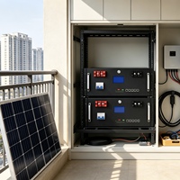 Batterie LiFePO4 modulaire 19 pouces pour rack, 200Ah 10.24kWh, longue durée de vie, sortie de câble frontale, prise en charge de 16 unités en parallèle, solaire