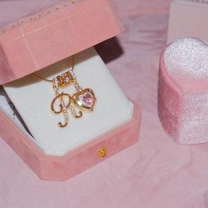 <span class=keywords><strong>Collana</strong></span> <span class=keywords><strong>con</strong></span> <span class=keywords><strong>ciondolo</strong></span> a forma di cuore per ragazza, placcata in oro vero, catena in acciaio inossidabile <span class=keywords><strong>con</strong></span> zirconi - Product Image 1