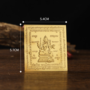 금속 구리 태국 성경 질감 부처 호랑이 인쇄 24k 금 금속 부처 카드 - Product Image 6