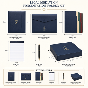 Cartella di Presentazione per Mediazione Legale con Logo Personalizzato, Stile Presentazione, Regalo Aziendale, Fornitore OEM ODM, Set Regalo, Ritorno a Scuola - Product Image 2