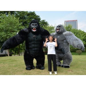 Costume de mascotte gonflable en peluche pour cosplay, <span class=keywords><strong>gorille</strong></span> 2 m/2,6 m, costume de mascotte personnalisé pour animaux, panda, tigre, éléphant, ours, koala - Product Image 4