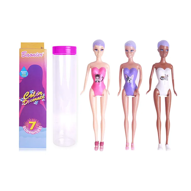 SIY dDolls para niña, juguete de regalo de 11,5 pulgadas, 5 estilos combinados, sorpresa, cambio de Color, caja ciega lavable