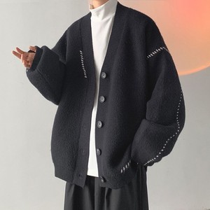 Custom OEM Long Sleeve Knit Jacquard <strong>Cardigan</strong> Sweaters V Neck <strong>Men</strong> Knitted Sweater <strong>Men</strong> <strong>Cardigans</strong> - Product Image 4