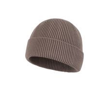 Venta al por mayor Unisex Beanie Cap Hombres Mujeres Color sólido 100% Algodón Suave Cálido Invierno Sombreros Cuffed Knitted Hat Personalización Compatible