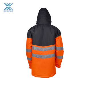 Chaquetas de invierno reflectantes de uniforme de trabajo de seguridad de poliéster impermeable de <span class=keywords><strong>alta</strong></span> <span class=keywords><strong>visibilidad</strong></span> para hombre LX - Product Image 5