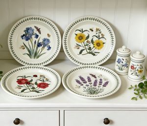 Platos de Cerámica con Estampado Floral Personalizado, Diseño Vintage de Jardín Botánico, Estilo <span class=keywords><strong>Portmeirion</strong></span>, Platos para Ensalada, Regalo de Inauguración de Casa - Product Image 2
