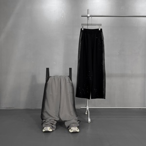 Pantalon droit vintage personnalisé de haute qualité 430G avec logo peint par pulvérisation pour l'automne-hiver (vente en gros) - Product Image 3