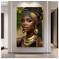 Affiches de femmes noires en gros pour le salon, à suspendre au mur derrière le canapé, avec cadre, peinture murale.
