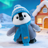 Peluche pingouin en gros d'usine, série hiver, jouet doux pour promotion de vacances