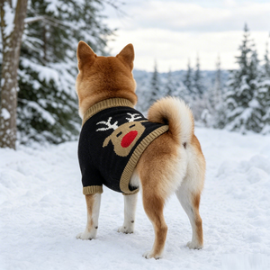 Acrylic Pet <strong>Dog</strong> Christmas Sweater <strong>Xmas</strong> Reindeer Printed Knit <strong>Jumper</strong>, Soft Warm Winter Costume for Puppy Medium Large <strong>Dogs</strong> - Product Image 1