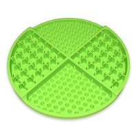 Bol à lécher pour oiseaux en silicone avec couleurs de logo personnalisées, mangeoire lente à ventouse, tapis à lécher carré anti-mastication