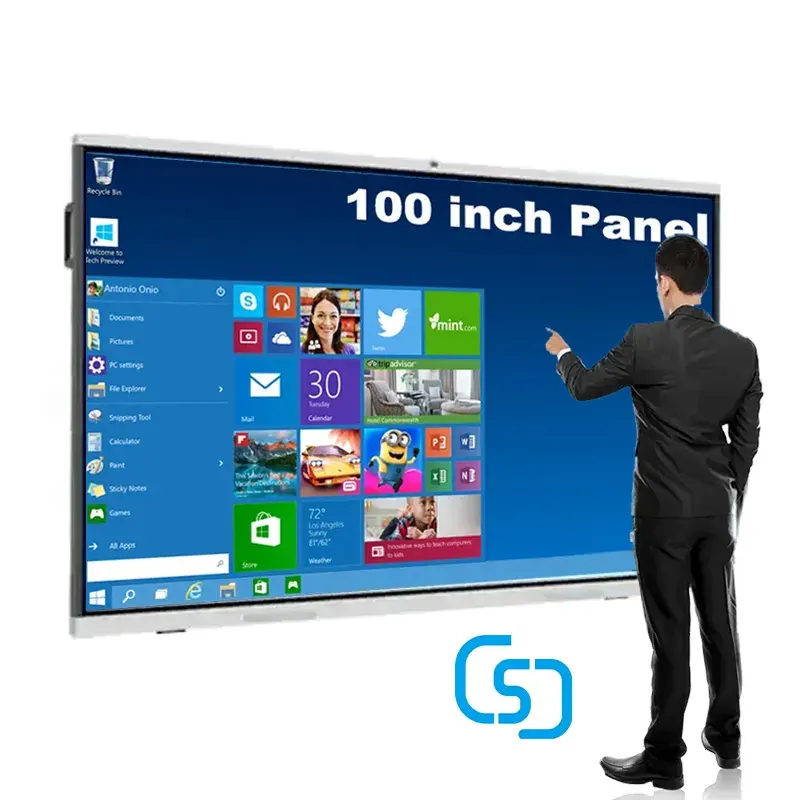 OEM 65 75 86 100 Zoll Interaktives Flach bildschirm Multi-Touchscreen Digital Whiteboard Smart Board für Bildung