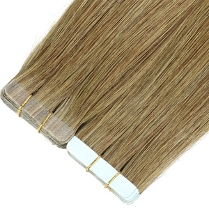 Extension <span class=keywords><strong>per</strong></span> capelli con nastro in PU 10A Lisci o ondulati Remy Hair 613 #   3 #   4 #   5 #   6 #   8 #   Capelli Umani 100% Neri da 18 <span class=keywords><strong>a</strong></span> 26 Pollici 30g 50g - Product Image 2