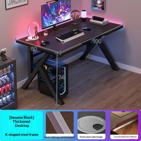 Bureau d'ordinateur de bureau, table de gaming et d'e-sport pour streaming en direct, idéal pour chambre de dortoir, location, maison, chambre à coucher, petit espace, bureau d'étude ou de travail