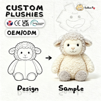 Peluche personnalisée en forme de mouton de dessin animé, haute qualité, faible MOQ, très vendue, mascotte promotionnelle professionnelle, peluche super douce