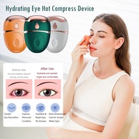 Masseur oculaire portable rechargeable avec brume atomisante, compresse chaude à 3 niveaux, appareil de soin des yeux pour soulager la fatigue oculaire et les yeux secs
