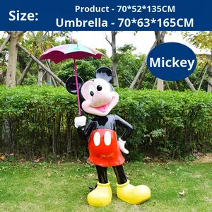 Fabricant Vente en gros Jardin Extérieur Parc Centre commercial Décoration Ecologique Fibre de verre Sculpture <span class=keywords><strong>Donald</strong></span> Duck Noël - Product Image 4