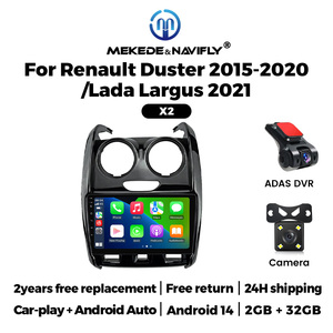 Sistema Multimediale per Auto MEKEDE con Navigazione GPS, Schermo Touch, 4 Core, Car-Play, Radio FM, Android Auto, 2+32GB per <span class=keywords><strong>Renault</strong></span> <span class=keywords><strong>Duster</strong></span> 2015-2020 - Product Image 4