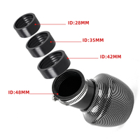 Accessoires de moto, filtre à air universel, filtre d'admission en forme de champignon texturé, 28-48 mm pour moteur de quad ATV 150cc 250cc