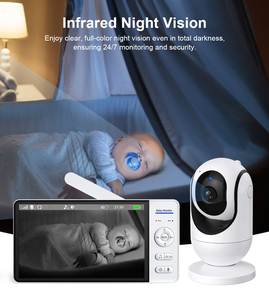 Anicebb Videocamera per Bambini con Allarme Pianto, Schermo da 7 Pollici 2.4GHz, Visione Notturna, Rotazione Orizzontale e Verticale, Audio Bidirezionale, Rilevamento Movimento, Funzione Allattamento - Product Image 2