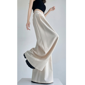 <span class=keywords><strong>Pantaloni</strong></span> lunghi <span class=keywords><strong>Palazzo</strong></span> Beige <span class=keywords><strong>a</strong></span> vita alta da donna <span class=keywords><strong>con</strong></span> coulisse <span class=keywords><strong>pantaloni</strong></span> taglie forti da donna - Product Image 4