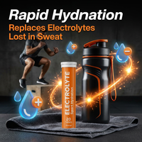 Comprimés effervescents électrolytiques haute puissance pour une hydratation rapide et une récupération sportive, sans sucre, supplément de vitamines et de minéraux
