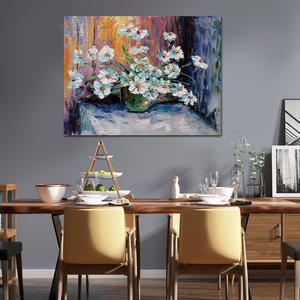 Dipinto a Olio Arte Astratta, <span class=keywords><strong>Quadri</strong></span> Acrilici di Fiori con Vaso, Decorazioni Murali per Soggiorno e <span class=keywords><strong>Sala</strong></span> - Product Image 2