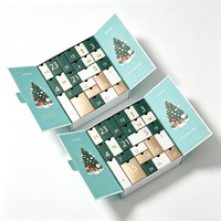 Boîte-cadeau mystère de luxe vide en papier, personnalisée, style calendrier de l'avent à 24 tiroirs
