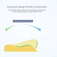 Oreiller en mousse à mémoire de forme, oreiller orthopédique à profil bas pour les problèmes cervicaux, ergonomique, hypoallergénique, pour soulager les douleurs au cou
