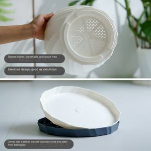 Ruipu (jardinière grise <span class=keywords><strong>de</strong></span> pots <span class=keywords><strong>de</strong></span> <span class=keywords><strong>fleurs</strong></span> en plastique d'intérieur et d'<span class=keywords><strong>extérieur</strong></span> <span class=keywords><strong>de</strong></span> jardin - Product Image 5