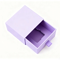 Boîte à bijoux personnalisée en carton recyclable avec logo personnalisé, emballage avec tiroir et pochette en microfibre