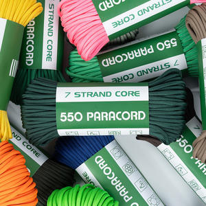 CA004P 550 Paracord 4mm Type III Couleur unie 7 brins Cœur en polyester Corde pour <span class=keywords><strong>bracelet</strong></span> de survie en plein air Artisanat et équipement 31m/100ft - Product Image 2