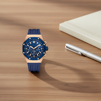 Jam Tangan Pria Mewah Multifungsi Tahan Air Quartz Penunjuk Waktu Bercahaya Kronograf Kaca Alloy, Model Sport Charm Fashion, Laris Terjual