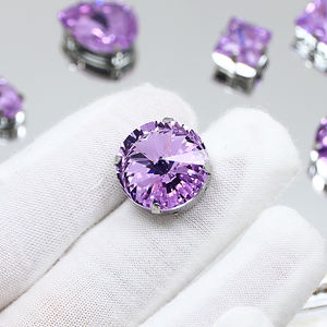 Dongzhou Kristalle Hochwertige violette K9 Kristall Strass Metall Einstellungen für Schmuck DIY Zubehör Großhandel Bulk Perlen - Product Image 5