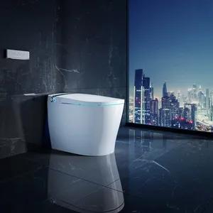 DA90 סיטונאי חשמלי עצמי פתוח חכם אסלה מחומם אוטומטי חתיכה אחת קרמיקה Intelligent מקלחת שירותים