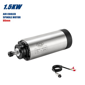 Husillo Eléctrico de 80 mm de Diámetro, 1.5 kW, ER16, 24000 rpm, 110 V/220 V, Alta Velocidad, Alta Frecuencia, Refrigerado por Aire, para Router CNC - Product Image 1
