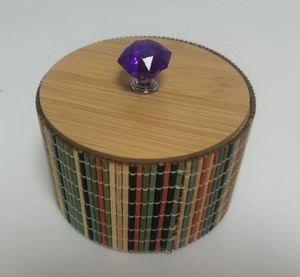 Round Stash Cosmetic Wooden Bread Box Storage <b>Boxes</b> Bins With Lid Household Usage Promotional <b>Gifts</b> - Product Image 1