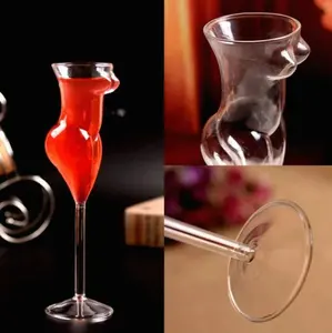 मजेदार कॉकटेल ग्लास वाइन बार क्लब लोकप्रिय महिला बॉडी सेक्सी रेड वाइन ग्लास कप