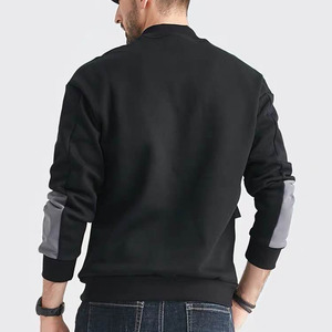 Gimnasio <span class=keywords><strong>Jersey</strong></span> bolsillo hombre Casual <span class=keywords><strong>cuello</strong></span> redondo suelto Patchwork Streetwear sudaderas para hombre - Product Image 5