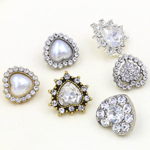 Boutons à coudre ronds en alliage, boucle diamant, breloque, perles en strass, boutons à tige - Product Image 3