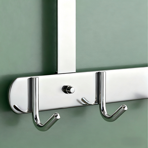 Nuevo Perchero Metálico Multiusos para Puerta, Plateado Pulido, para Cocina, Baño, Entrada, Almacenamiento de Ropa - Product Image 5