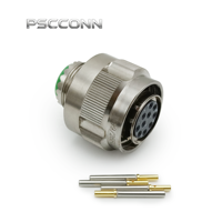 Connecteur électrique circulaire industriel PSCCONN série D38999 III J599 26FC98SA 33A 400V, 10 broches, avec contre-écrou, pour l'aviation