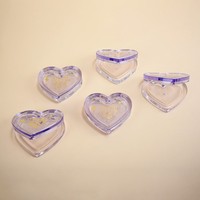 Personnalisé bling nouveau coeur forme amour cosmétique vide ombre à paupières étui violet crème blush conteneur