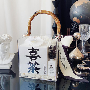 KEJEA Élégante Boîte de Présentation Florale en Acrylique Lavable et Écologique avec Poignée Dorée, Facile à Assembler pour la Vente au Détail Moderne et Transparente - Product Image 3