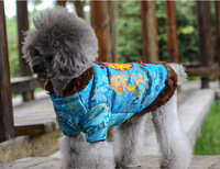 Vêtements d'hiver pour animaux de compagnie à la mode en gros, vêtements personnalisés pour chiens et chats de style chinois, costume Tang brodé avec motif Fu porte-bonheur