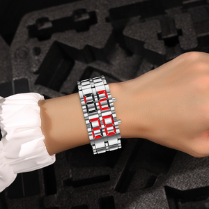 <span class=keywords><strong>Orologio</strong></span> da Polso Creativo Unico in Stile Europeo e Americano con LED Lava, Trendy per Uomo/<span class=keywords><strong>Donna</strong></span>, in Acciaio Inossidabile, Bracciale per Coppia, <span class=keywords><strong>Orologio</strong></span> Retrò da Uomo - Product Image 2